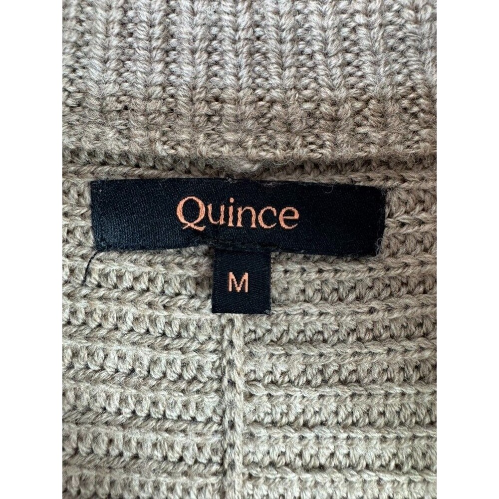 Quince Mens Australian Merino Wool Half Zip M Tan Pullover Sweater Classic - Picture 5 of 5
